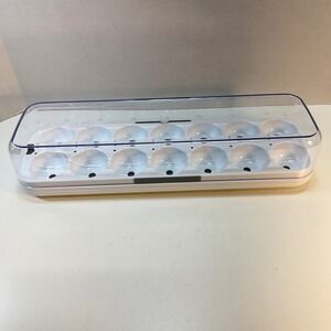 Quirky‎ GE Egg Minder Smart Egg Tray White Plastic Refrigerator Storage 14 READ